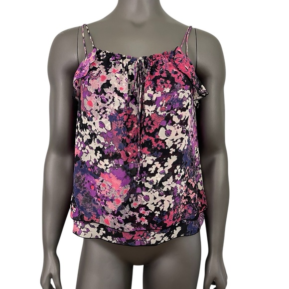 Express Camisole Top Women’s XS Floral Strappy Flowy Layers - Picture 1 of 11